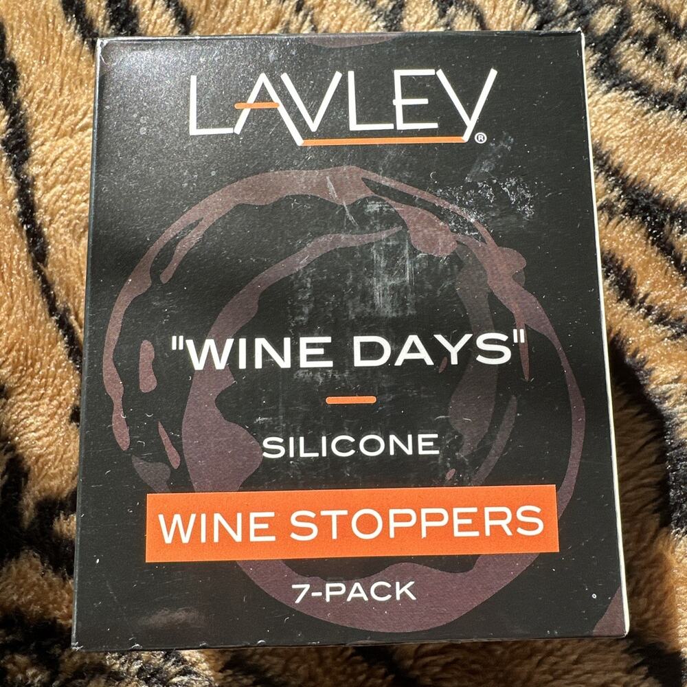 Lavley “wine Days” Silicone Wine Stoppers 7-pack